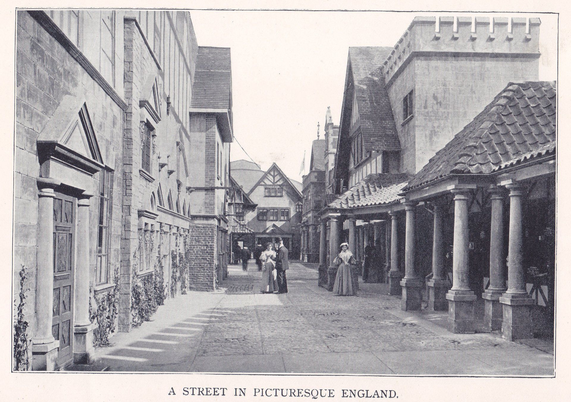 A STREET IN PICTURESQUE ENGLAND.