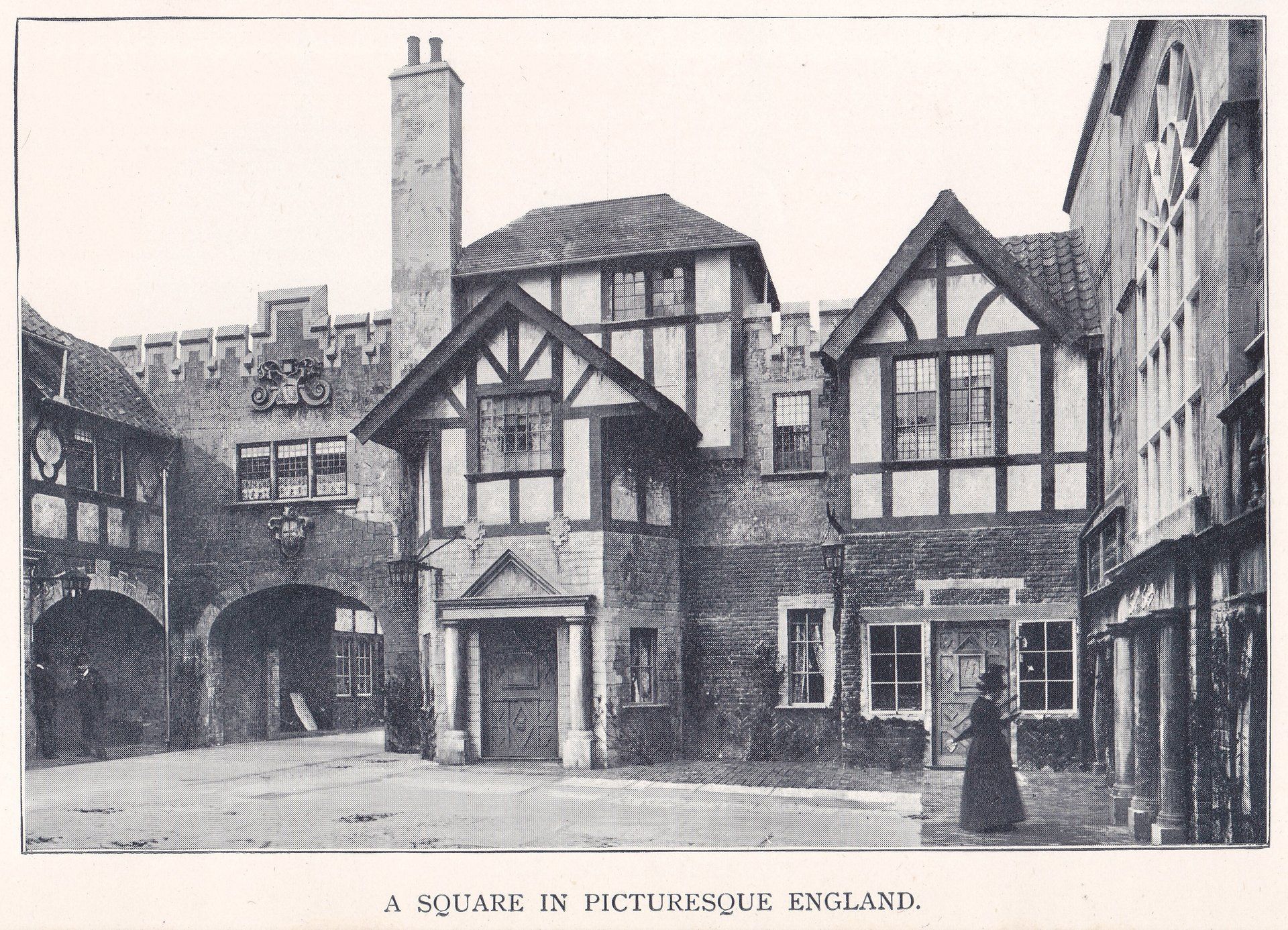 A SQUARE IN PICTURESQUE ENGLAND.