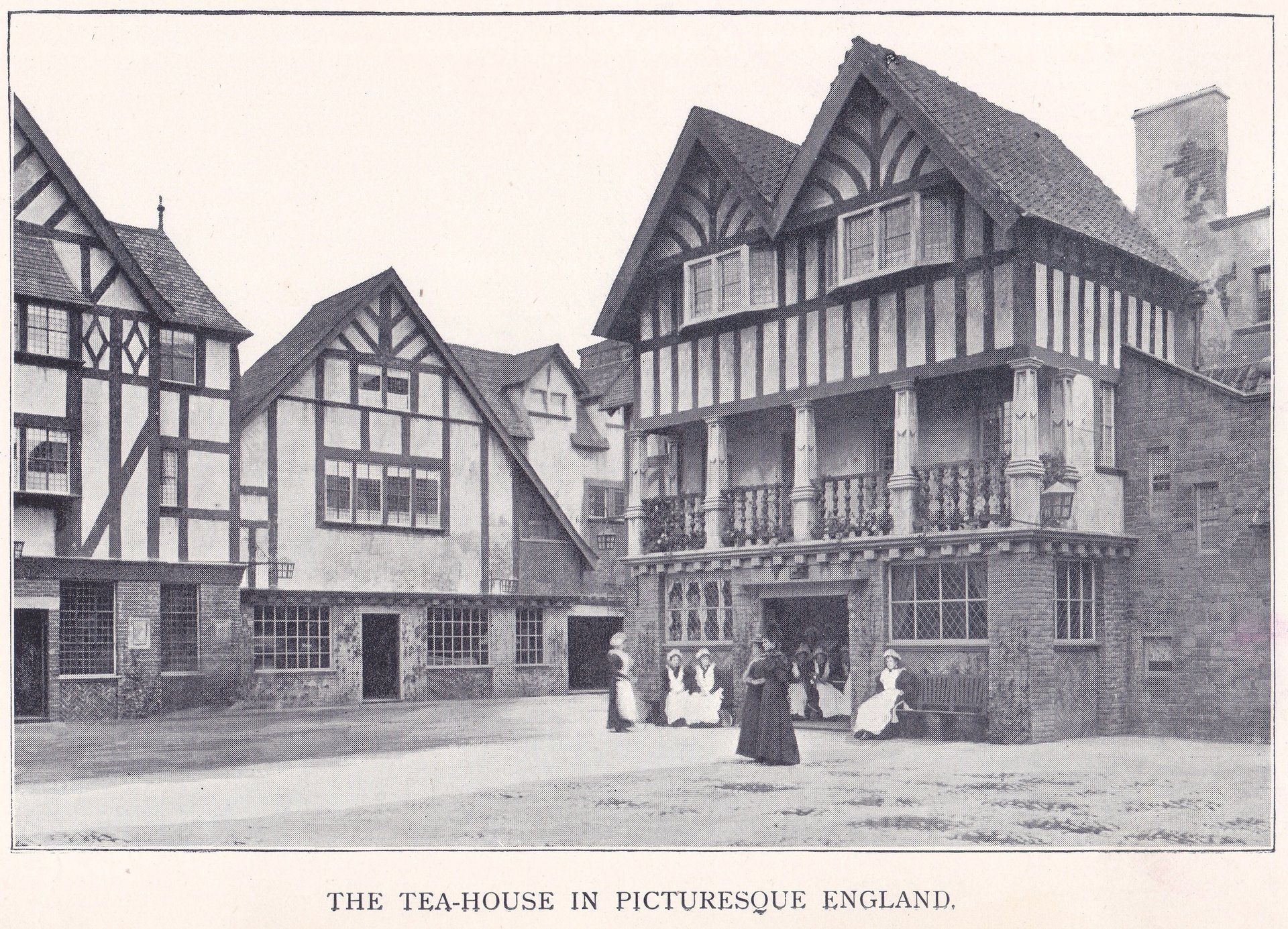 THE TEA-HOUSE IN PICTURESQUE ENGLAND.