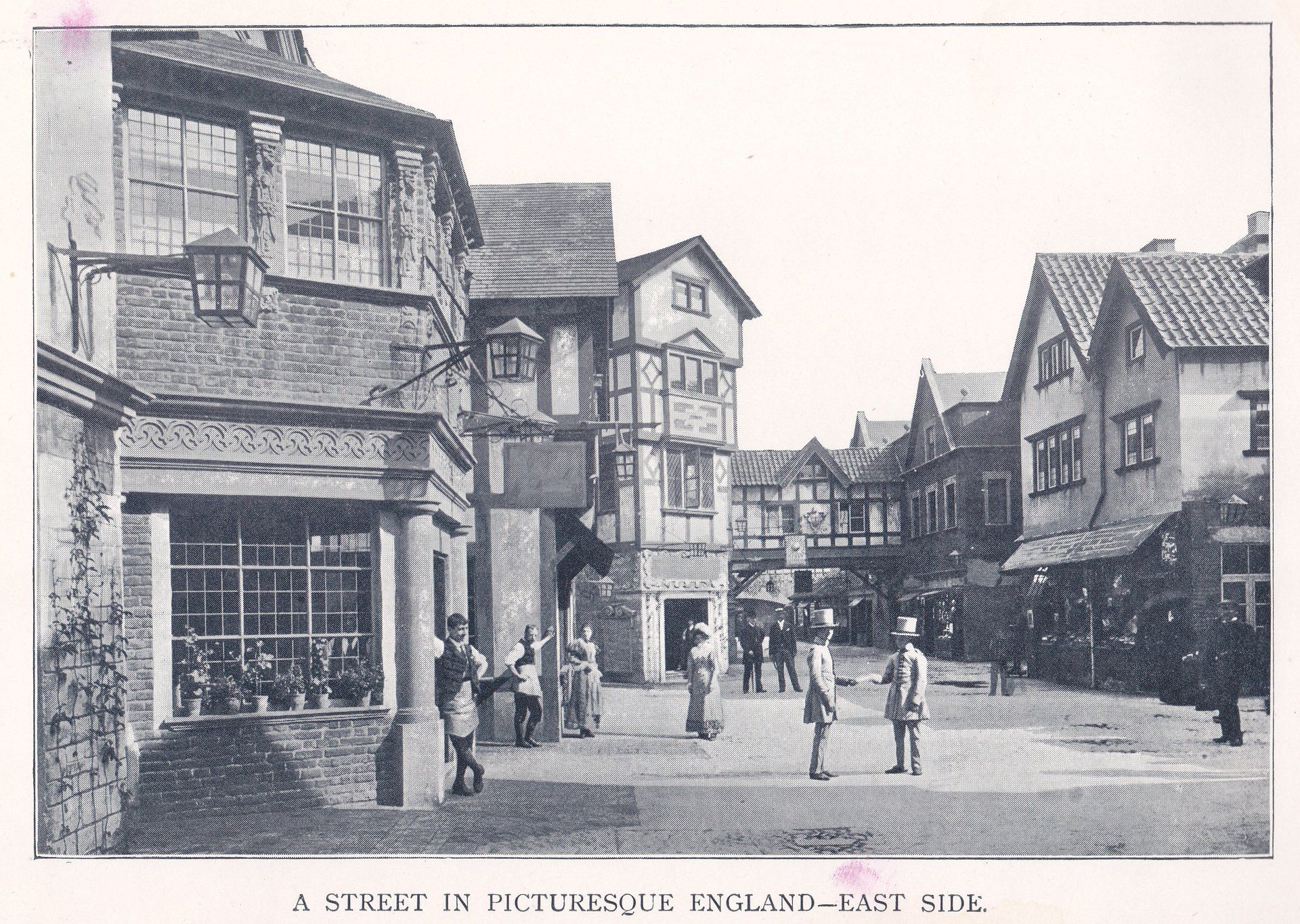 A STREET IN PICTURESQUE ENGLAND-EAST SIDE.
