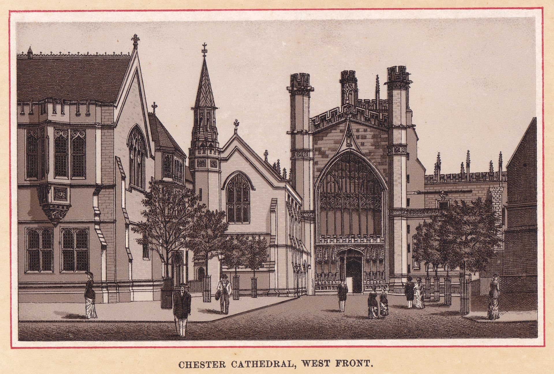 CHESTER CATHEDRAL, WEST FRONT.