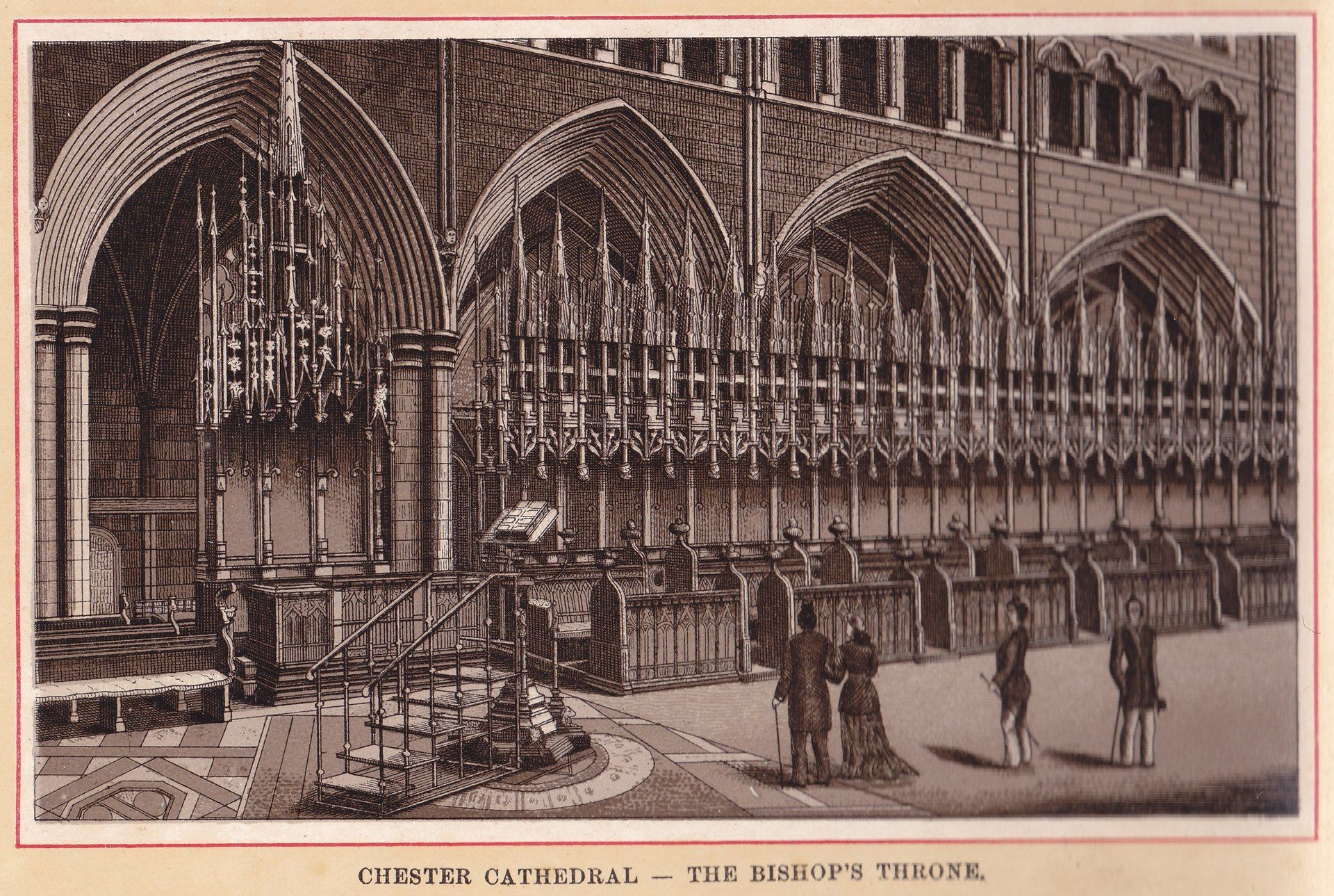 CHESTER CATHEDRAL - THE BISHOP'S THRONE.