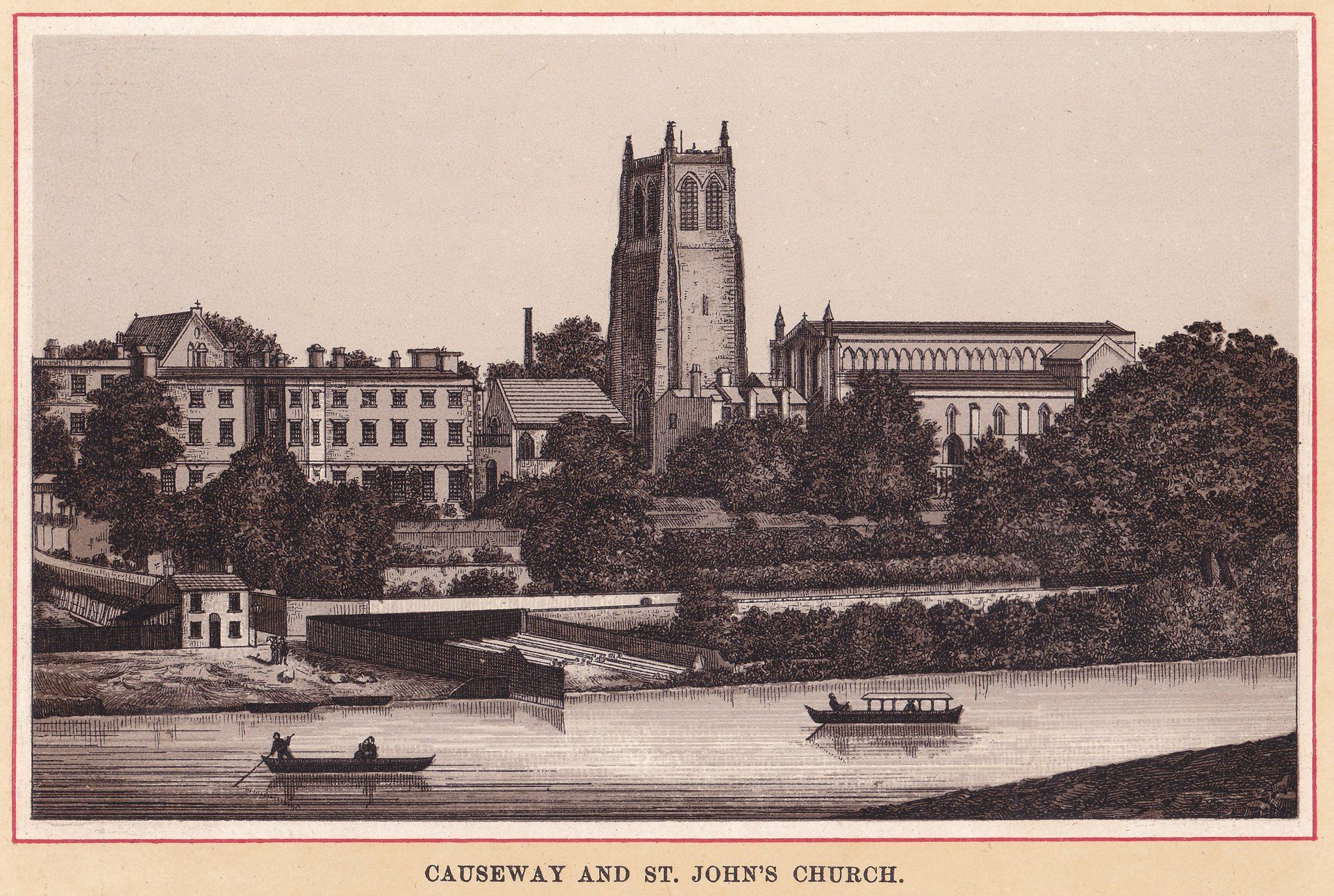 CAUSEWAY AND ST. JOHN'S CHURCH.