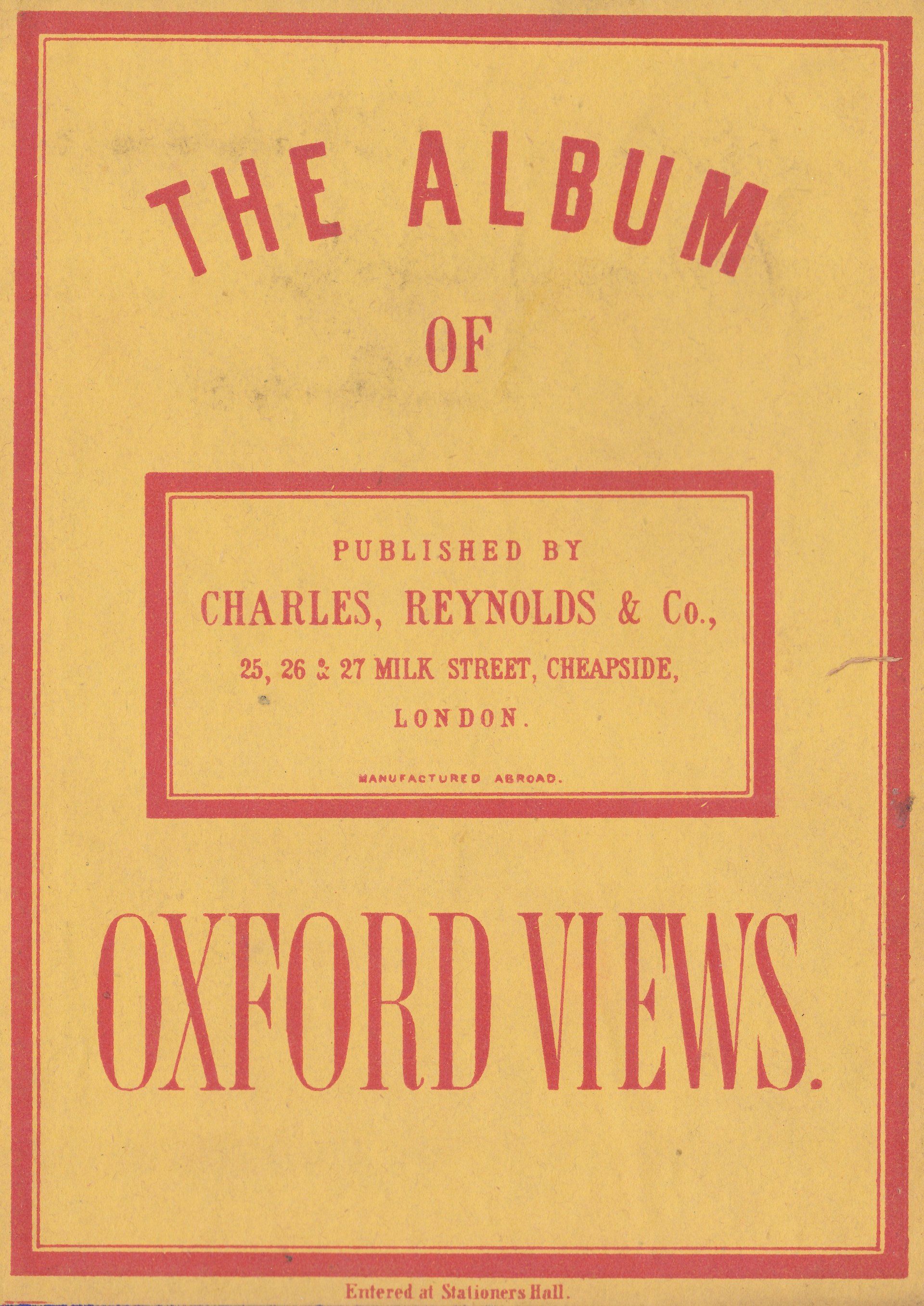 THE ALBUM OF OXFORD VIEWS.