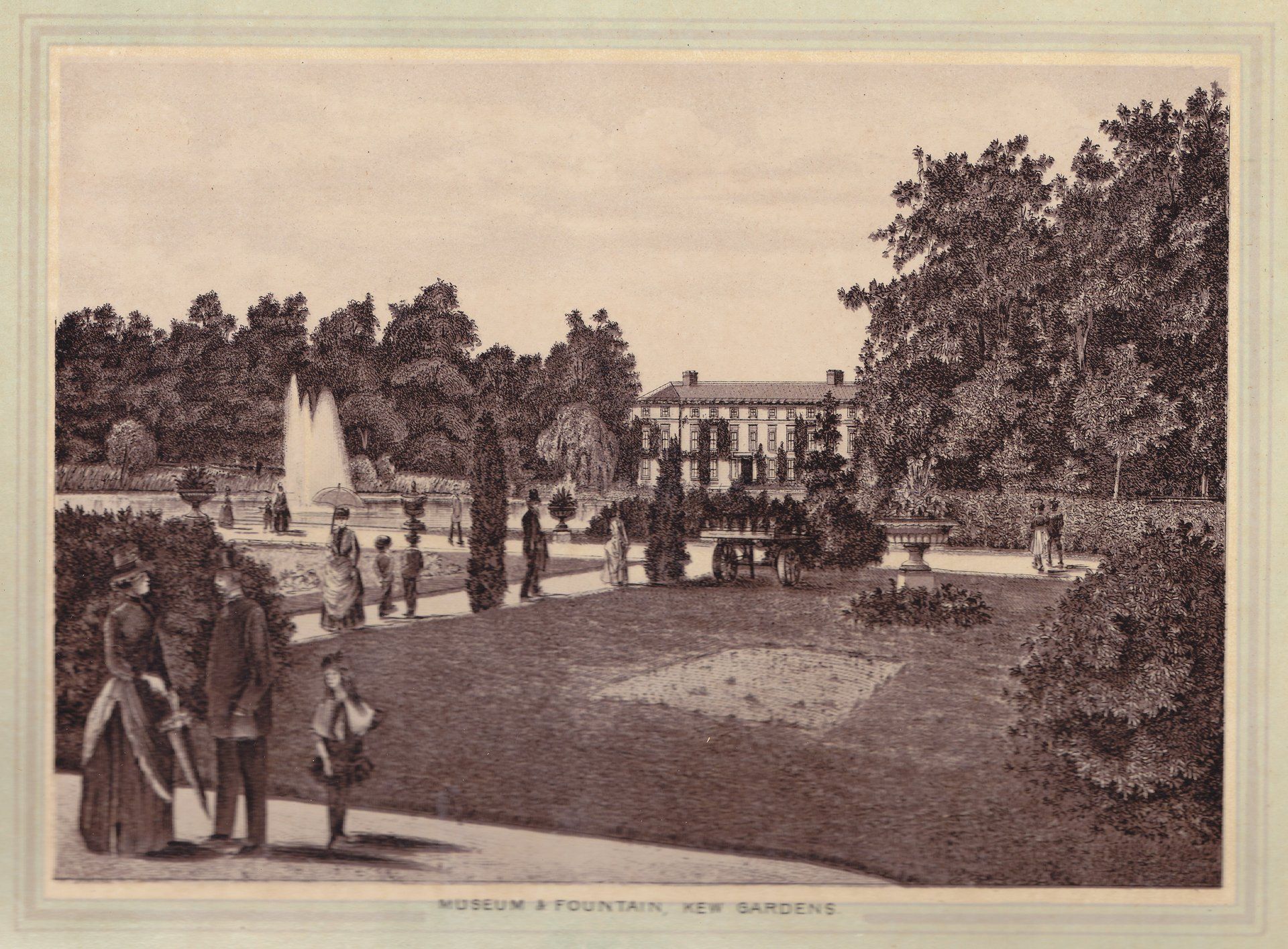 MUSEUM & FOUNTAIN, KEW GARDENS.