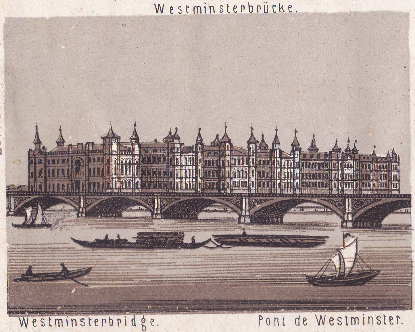 Westminsterbrücke. Westminsterbridge. Pont de Westminster.