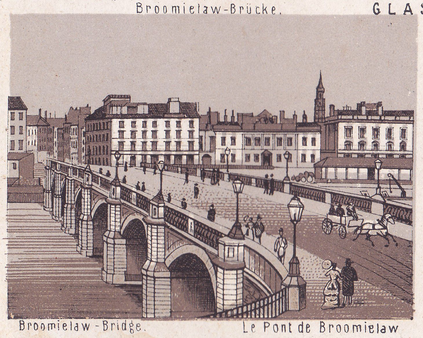 Broomielaw - Brücke. Broomielaw - Bridege. Le Pont de Broomielaw.