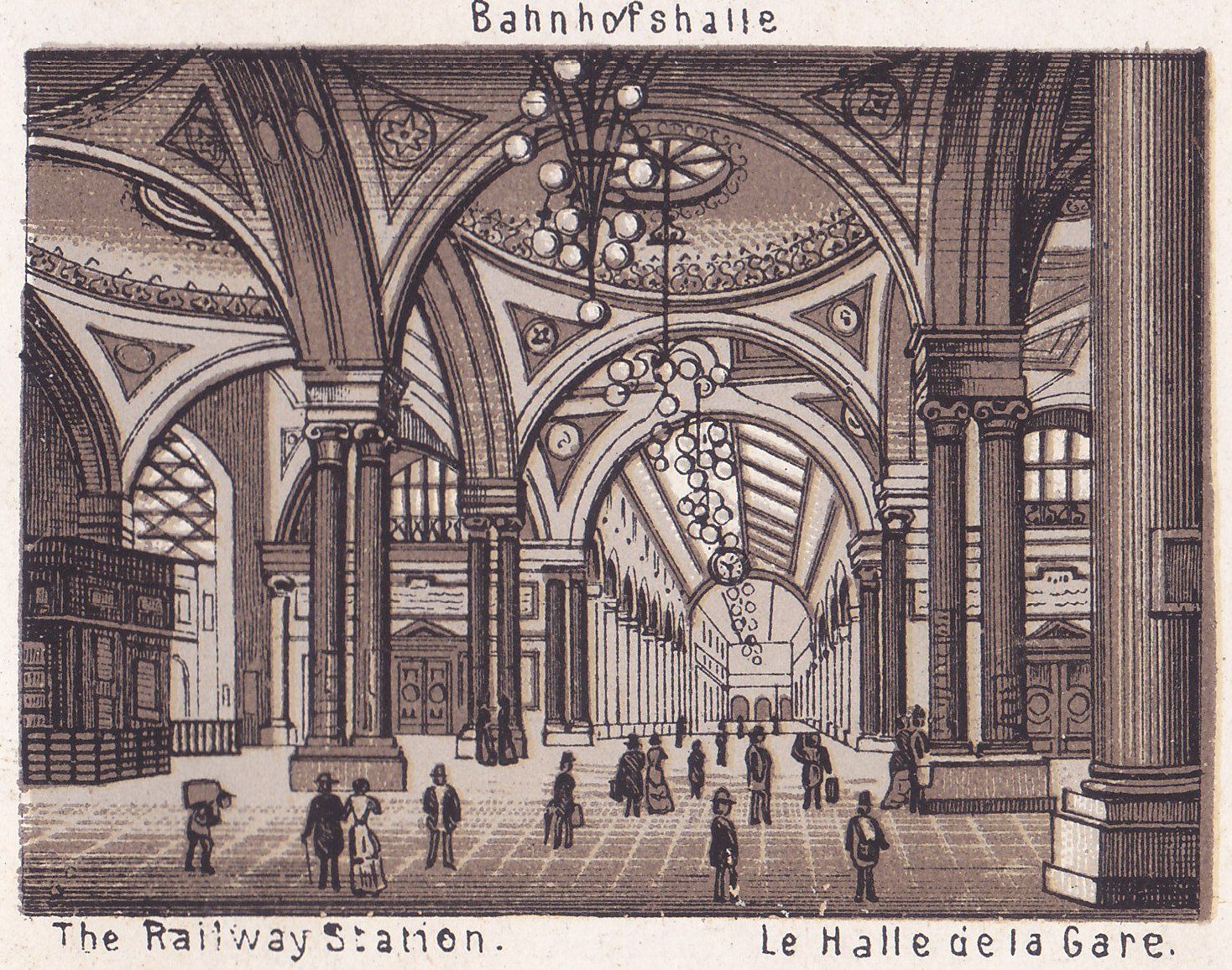 Bahnhofshalle. The Railway Station. Le Halle dela Gare.