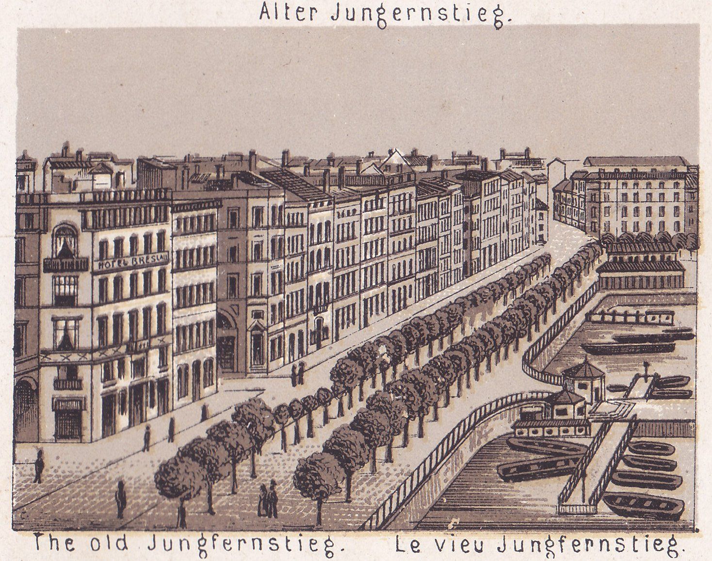 Alter Jungernstieg. The old Jungfernstieg. Le vieu Jungfernstieg.