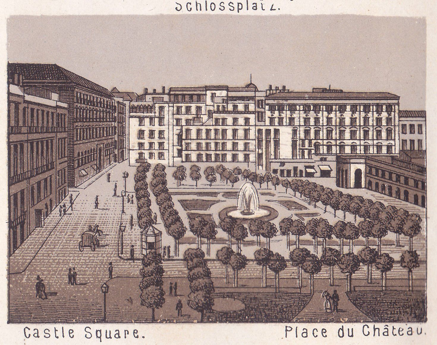 Schlossplatz. Castle Square. Place du Château.