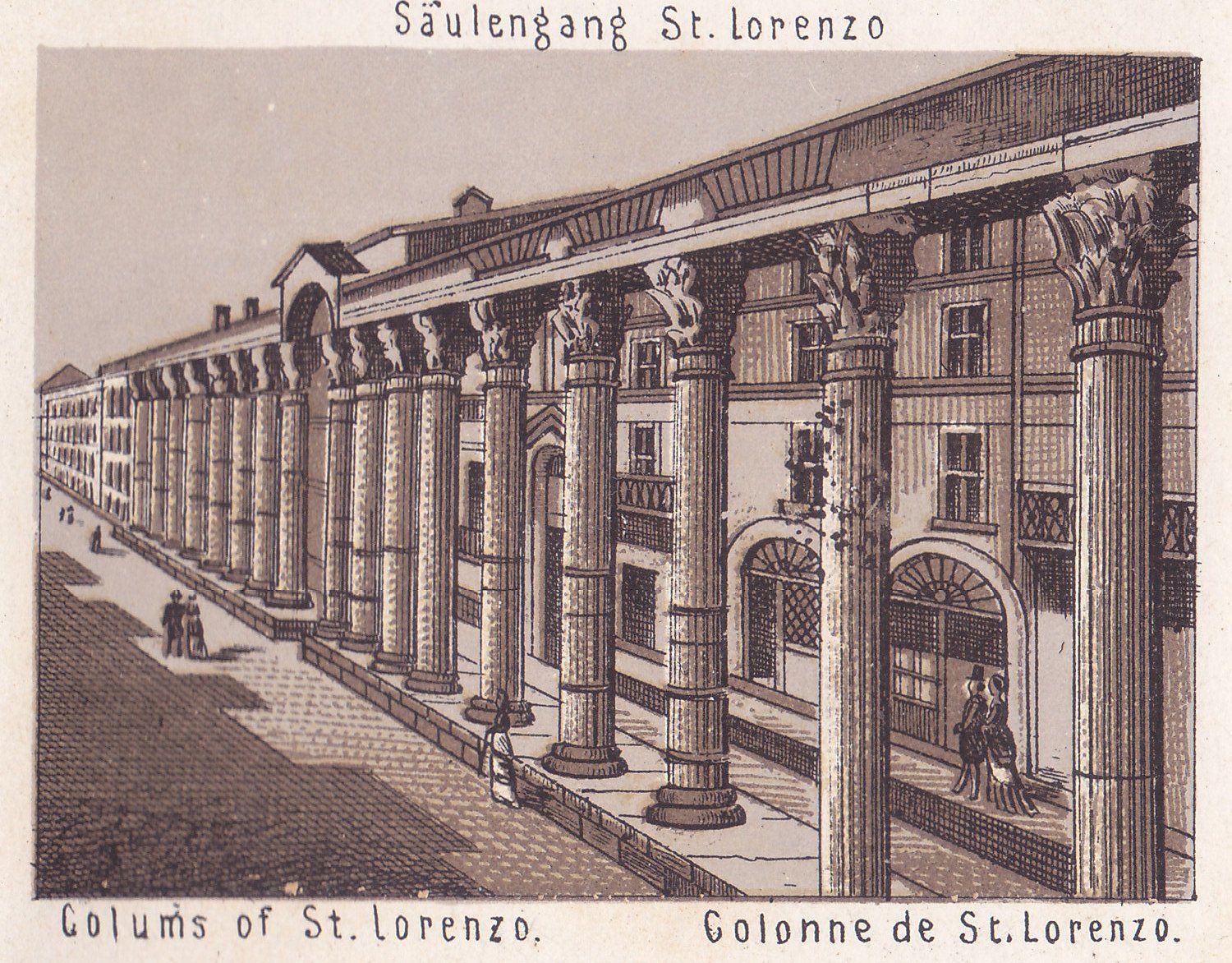 Säulengang St. Lorenzo Colums of St. Lorenzo. Colonne de St. Lorenzo.