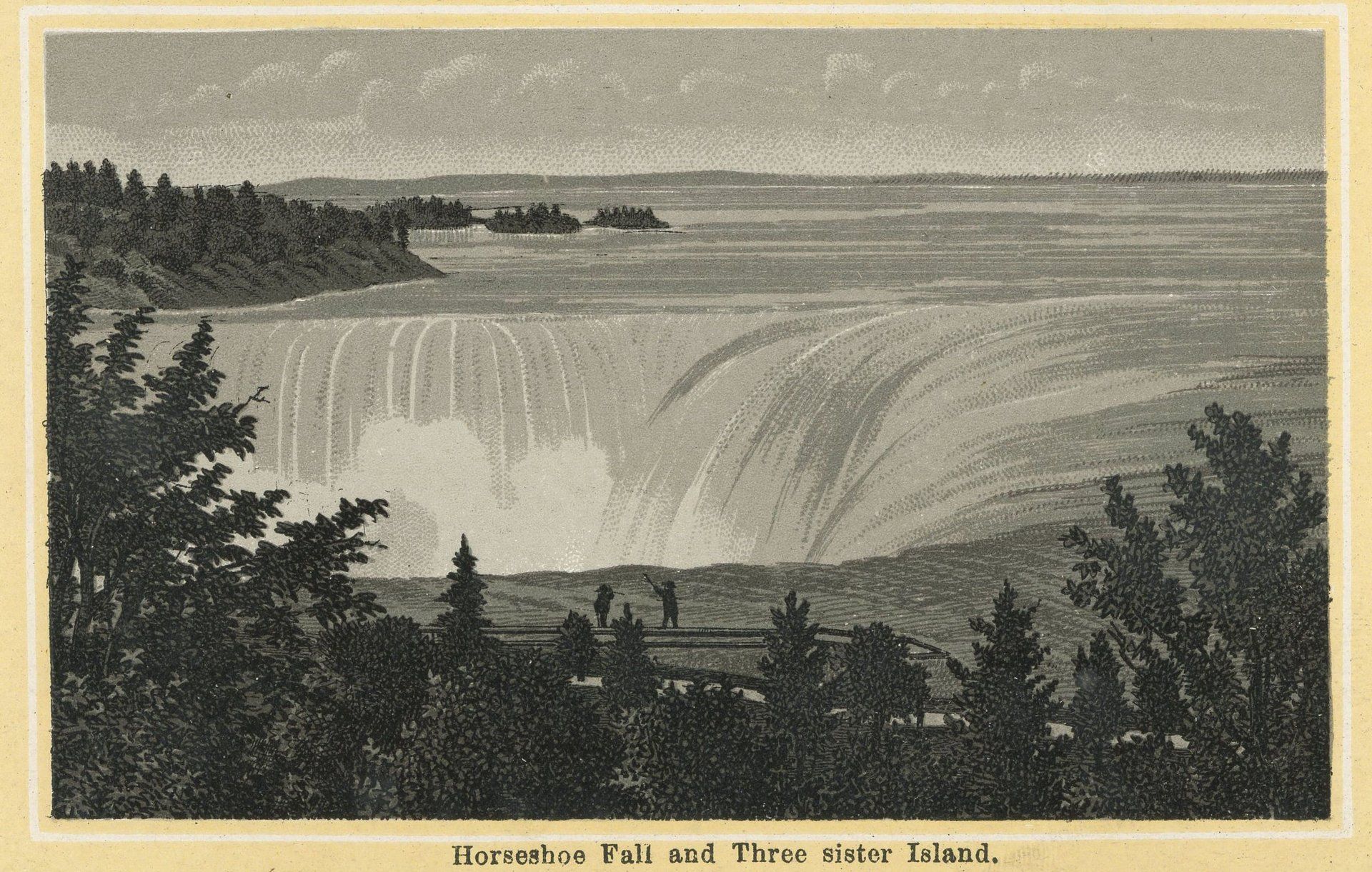 Horseshoe Fall and Three sister Island.