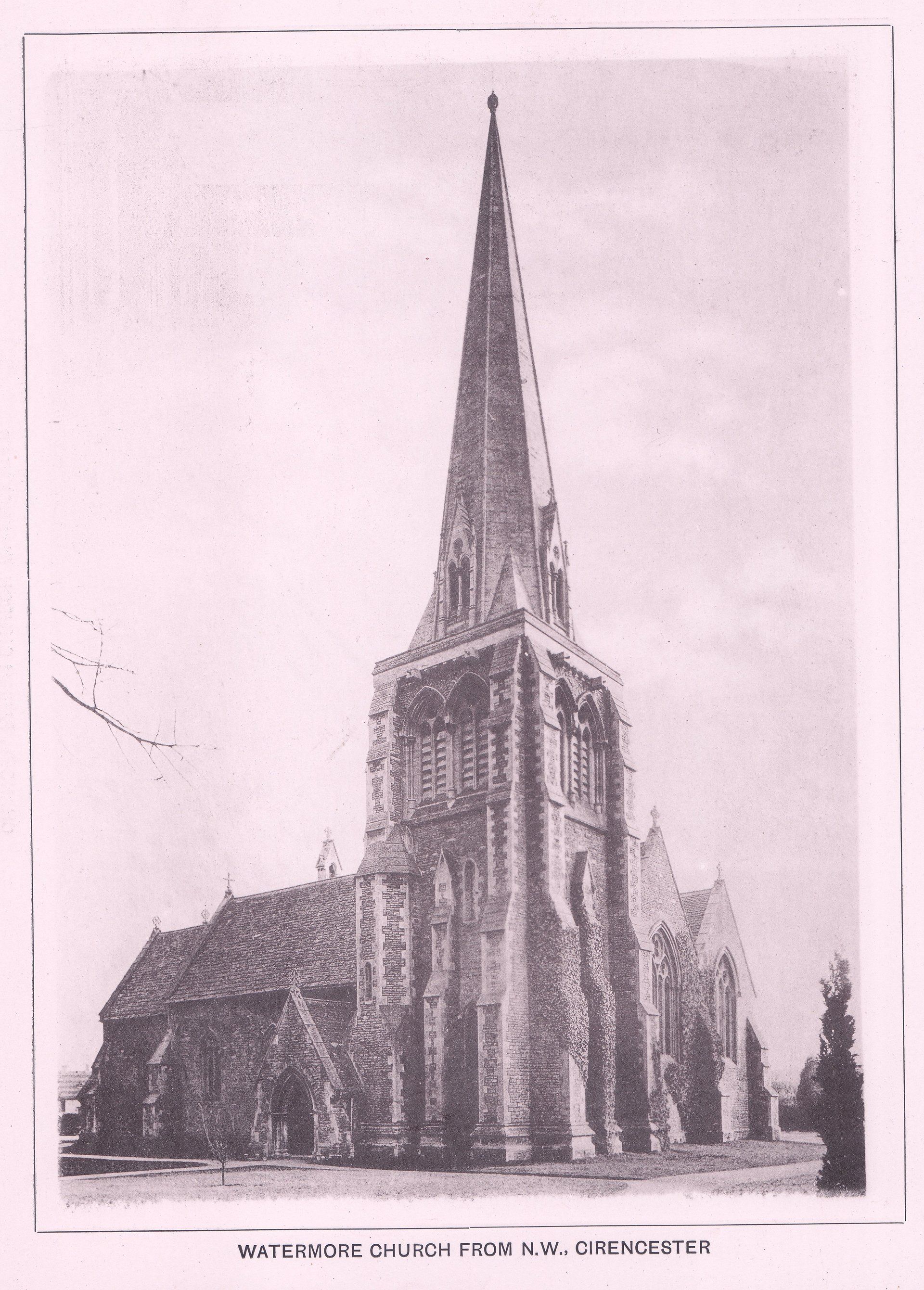 WATERMORE CHURCH FROM N. W., CIRENCESTER