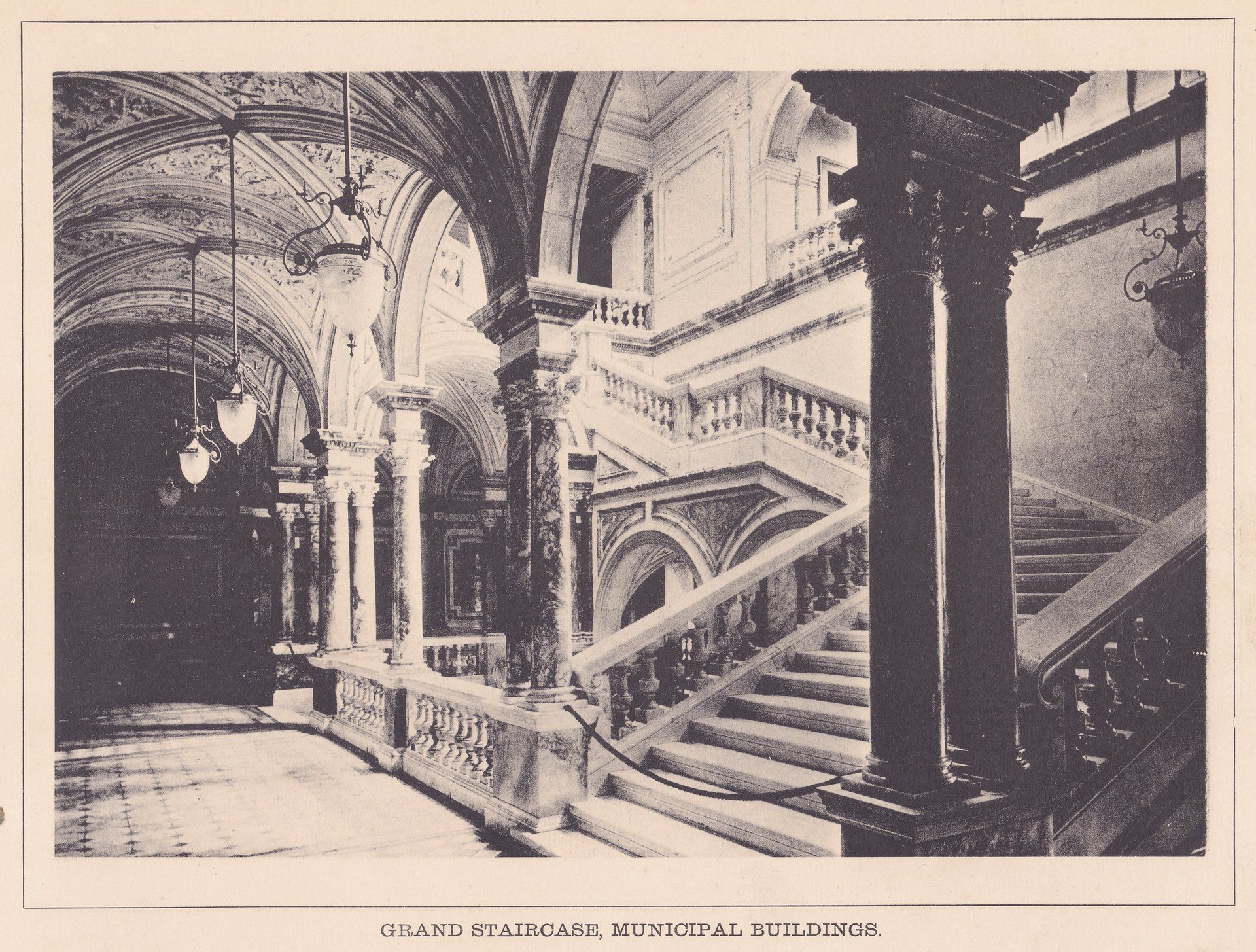 GRAND STAIRCASE, MUNICIPAL BUILDINGS.