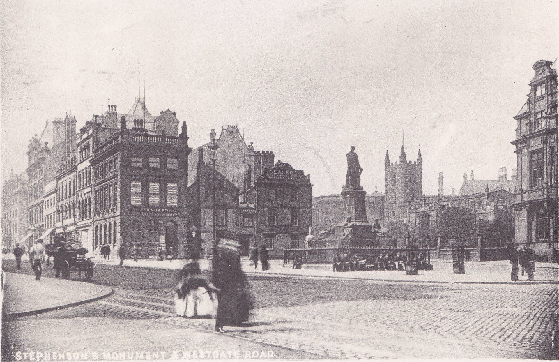 STEPHENSON'S MONUMENT & WESTGATE ROAD.