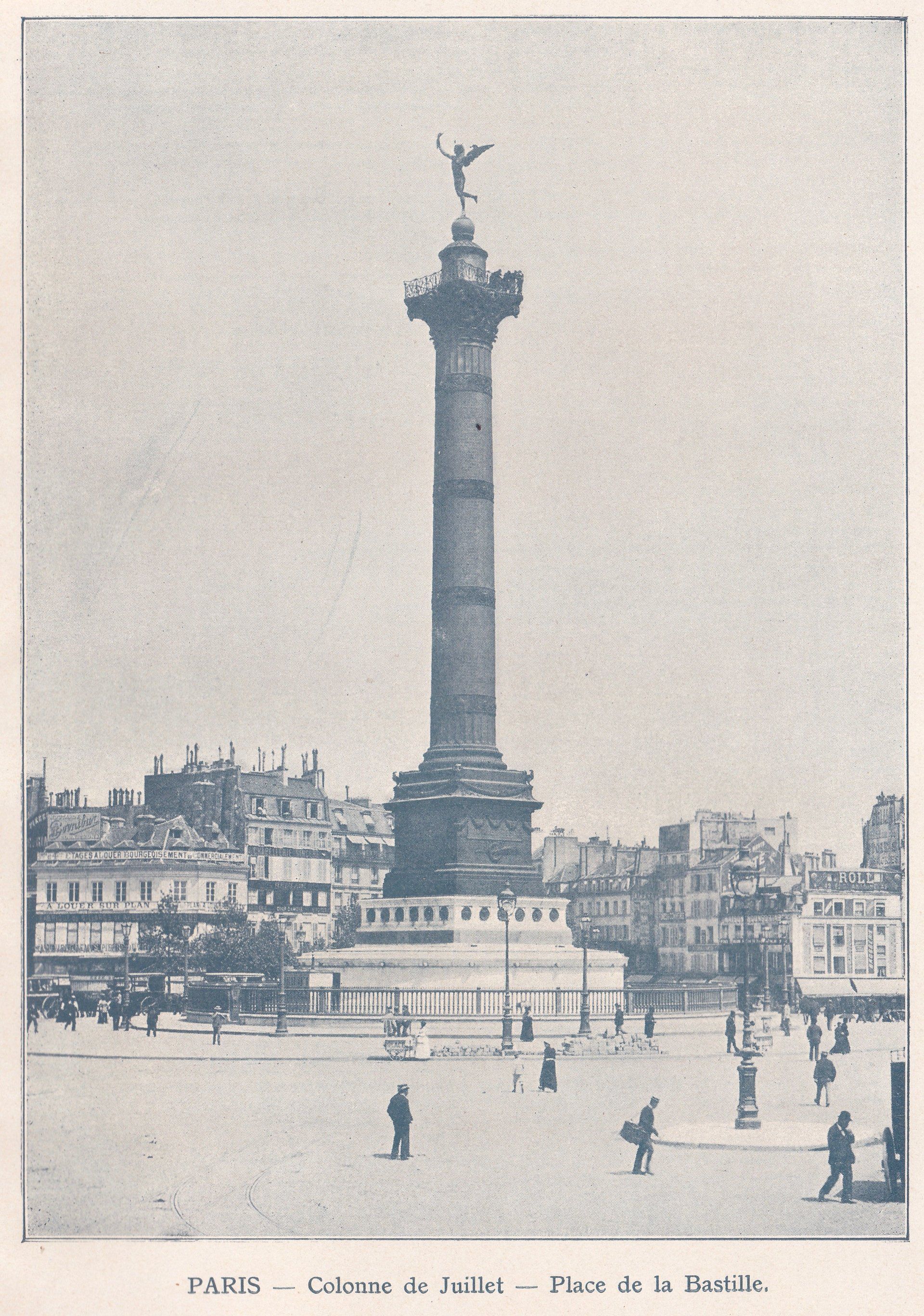 PARIS - Colonne de Juillet - Place de la Bastille.