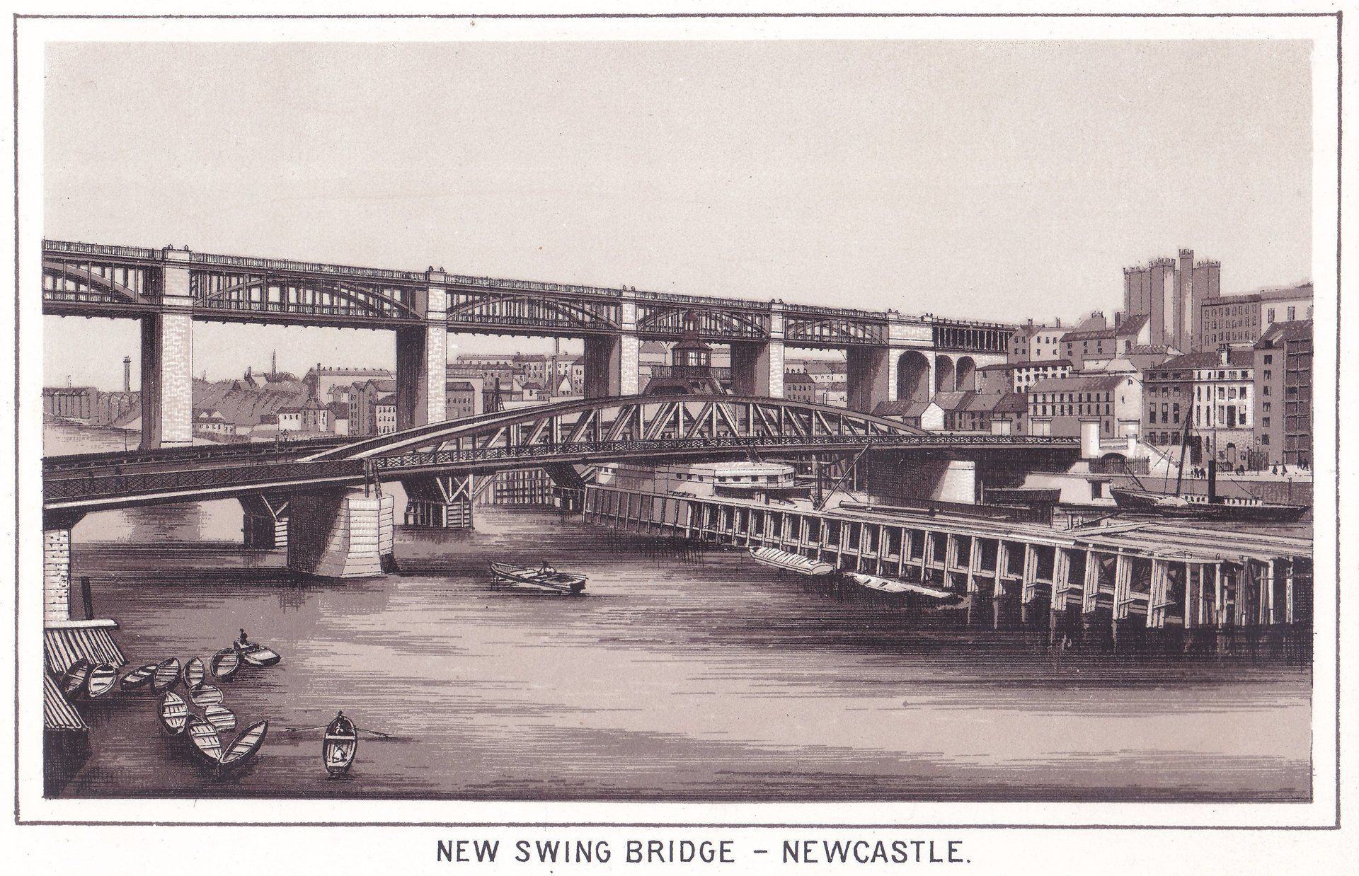 NEW SWING BRIDGE - NEWCASTLE.