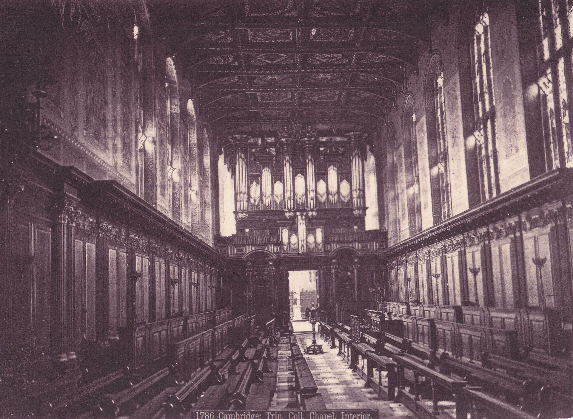 1786 Cambridge: Trin. Coll. Chapel. Interior.