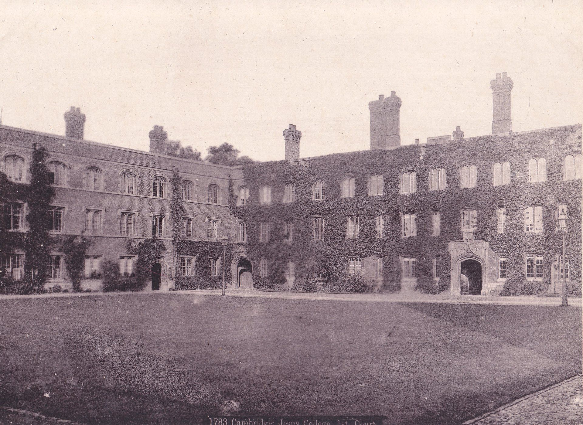 1783 Cambridge: Jesus College. 1st. Court.