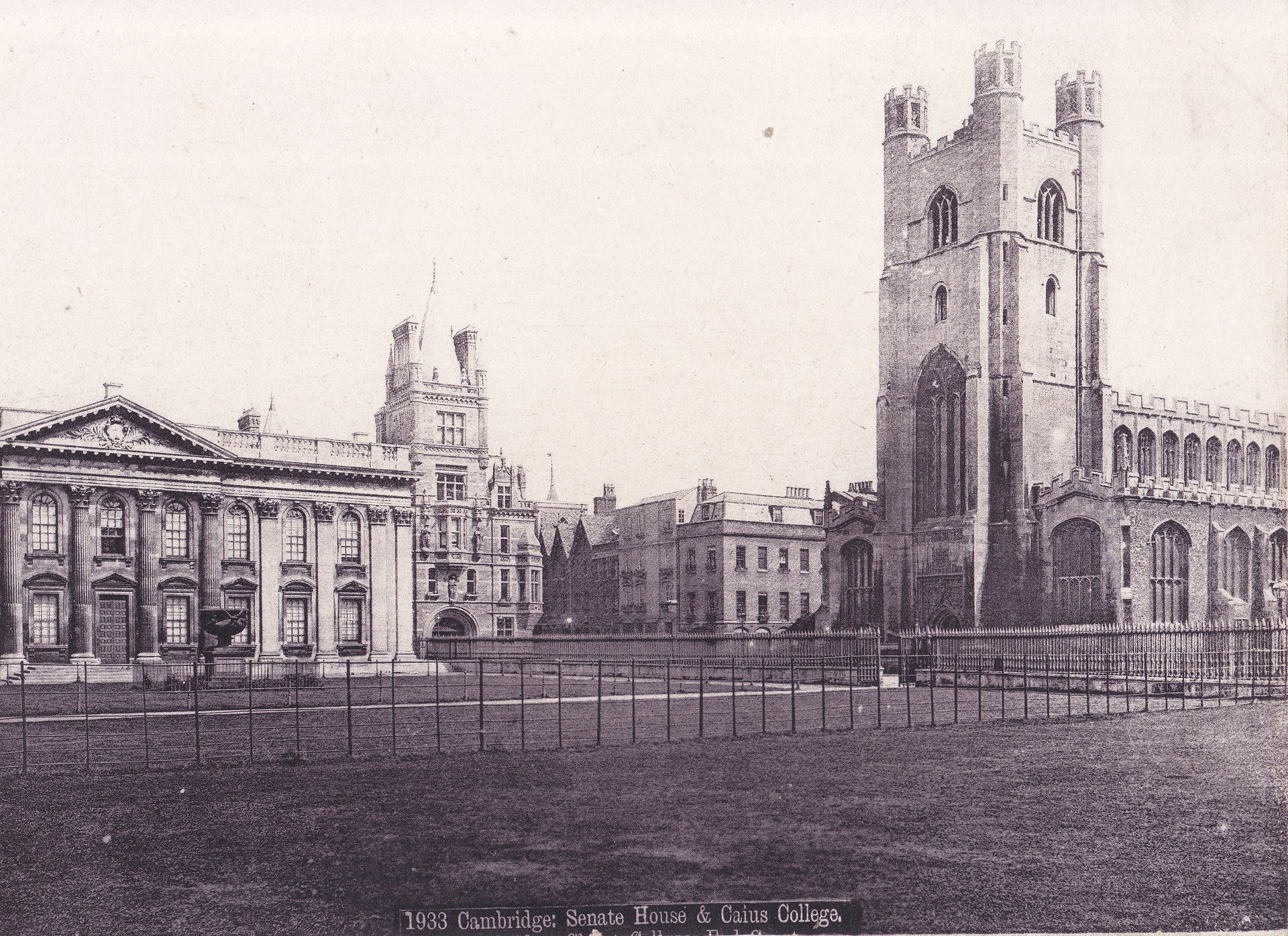 1933 Cambridge: Senate House & Caius College.
