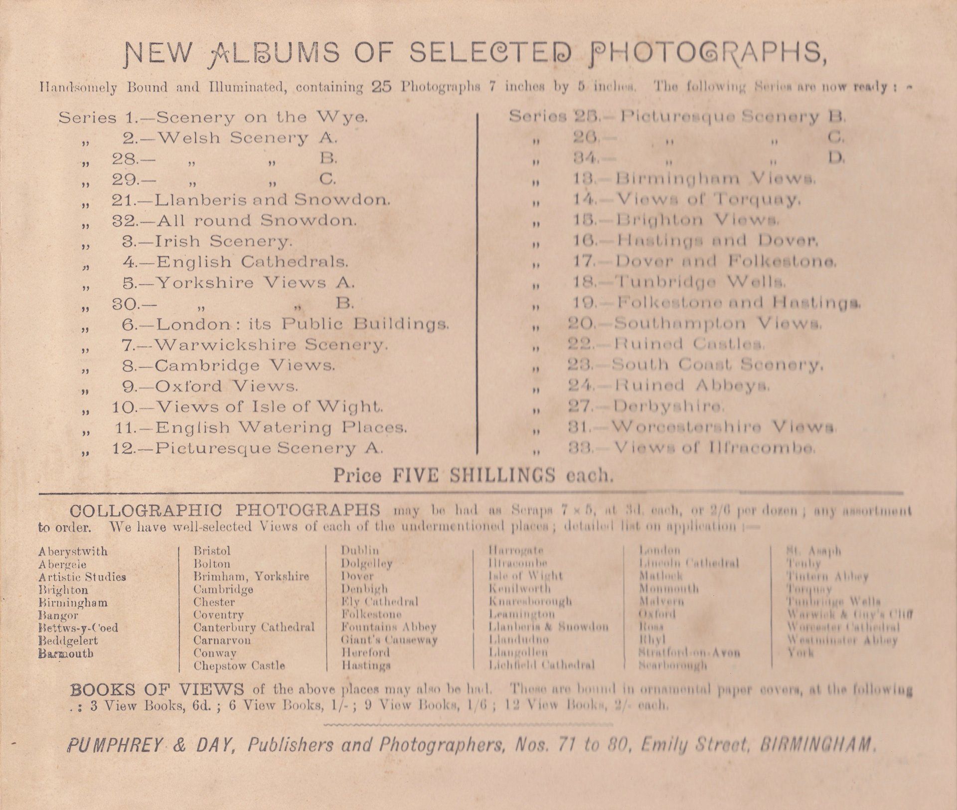 NEW ALBUMS OF SELECTED PHOTOGRAPHS