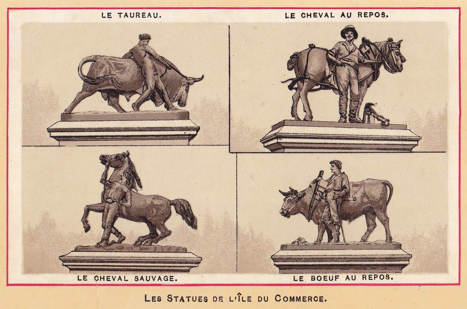 LES STATUES DE L'ÎLE DU COMMERCE.
