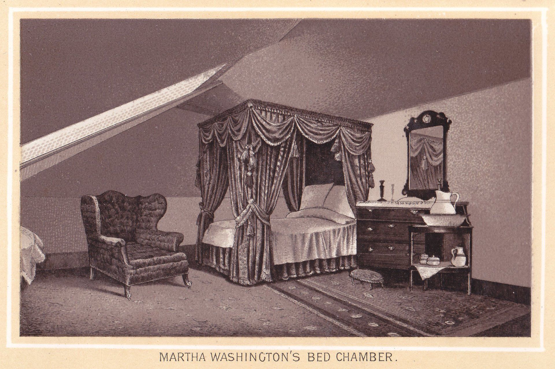 MARTHA WASHINGTON'S BED CHAMBER.