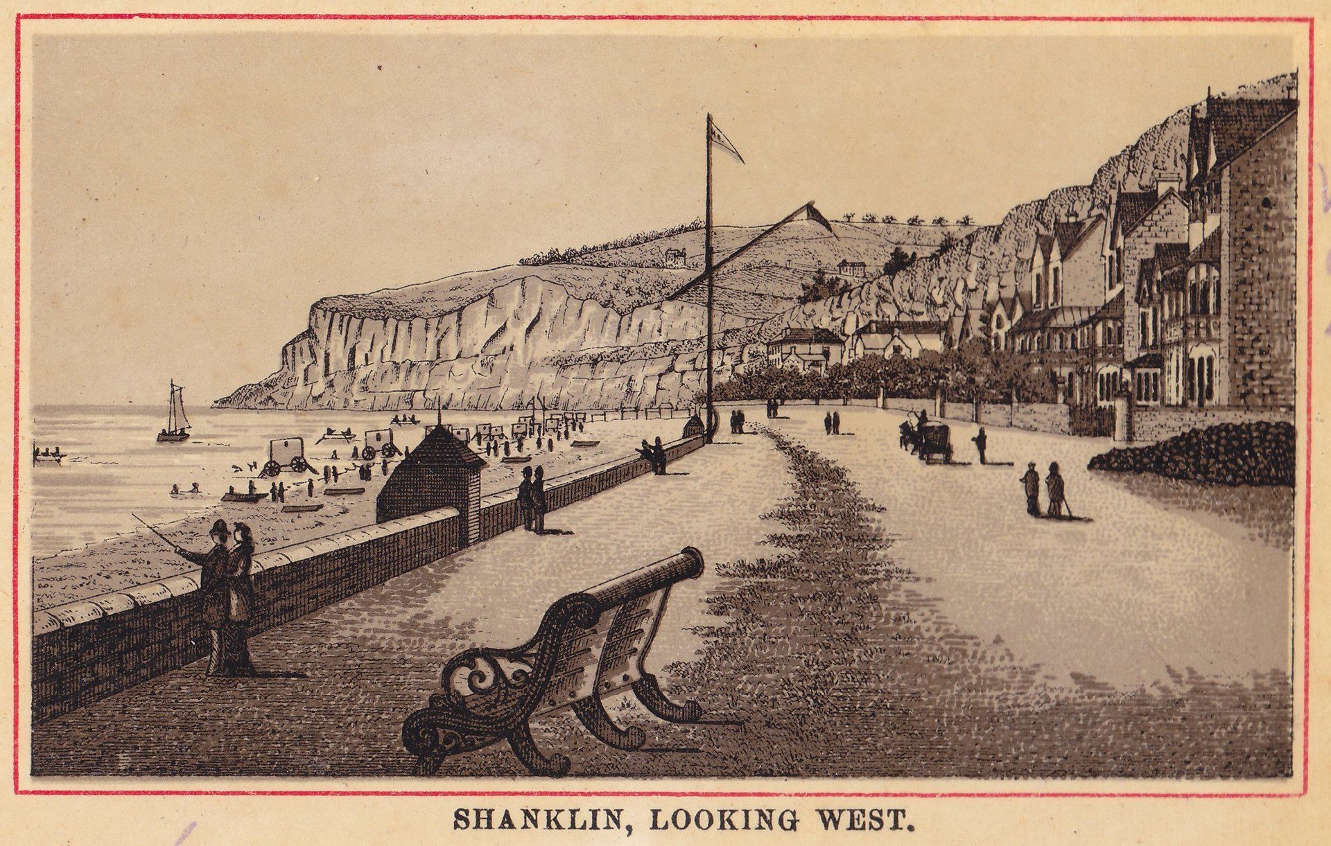 SHANKLIN, LOOKING WEST.