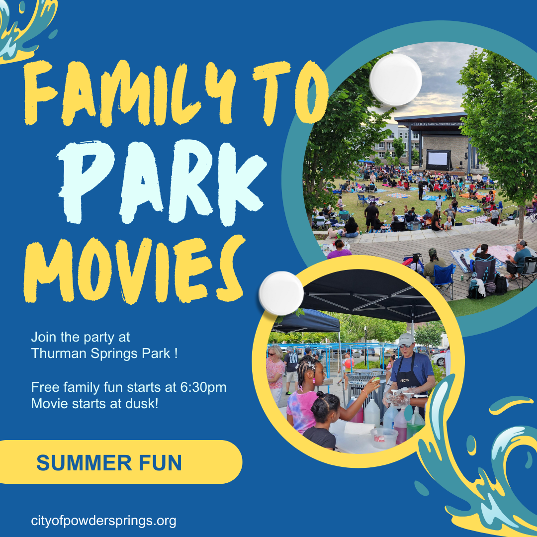 Family to Park Movies in Downtown Powder Springs