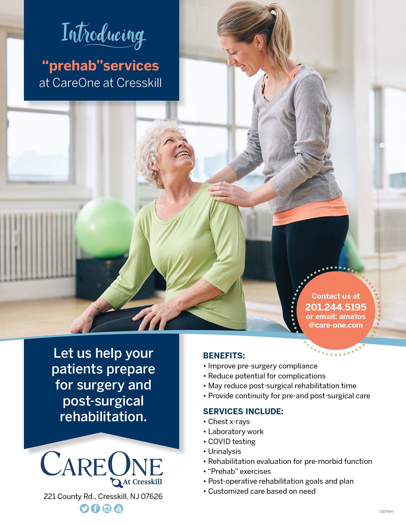 A woman is giving an older woman a massage in a gym.