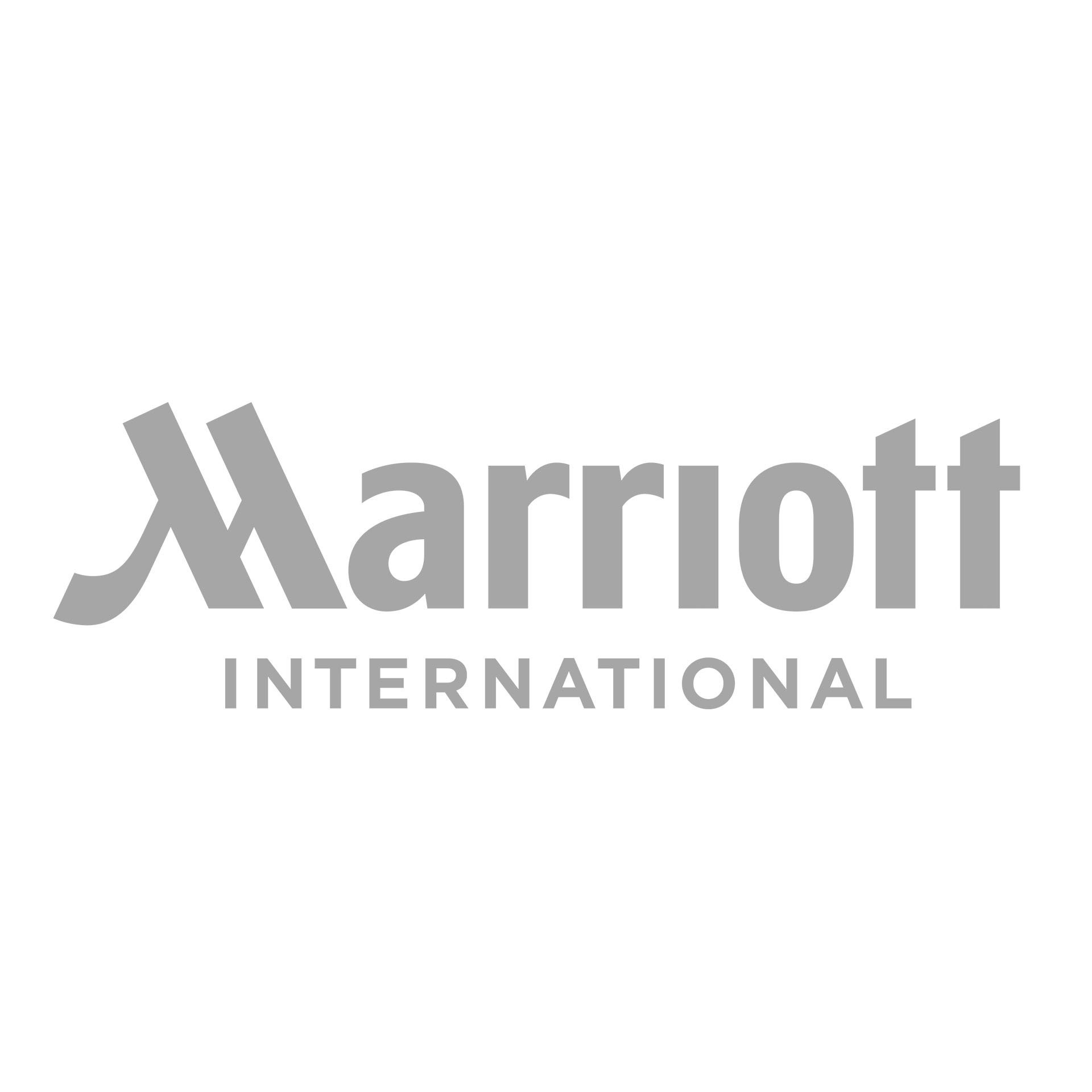 The marriott international logo is on a white background.