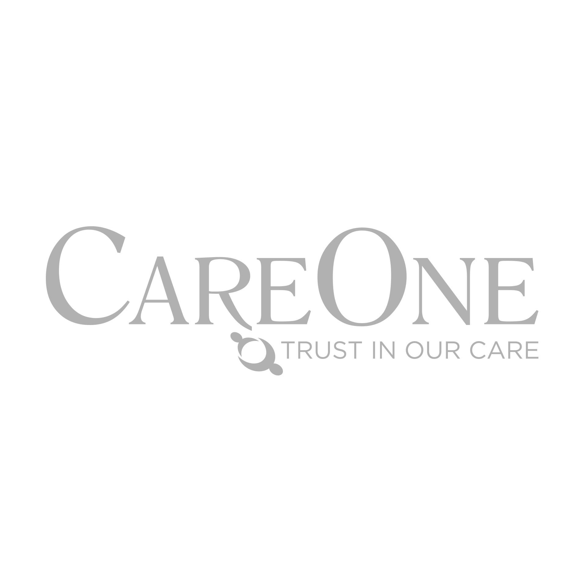 A black and white logo for careone trust in our care.