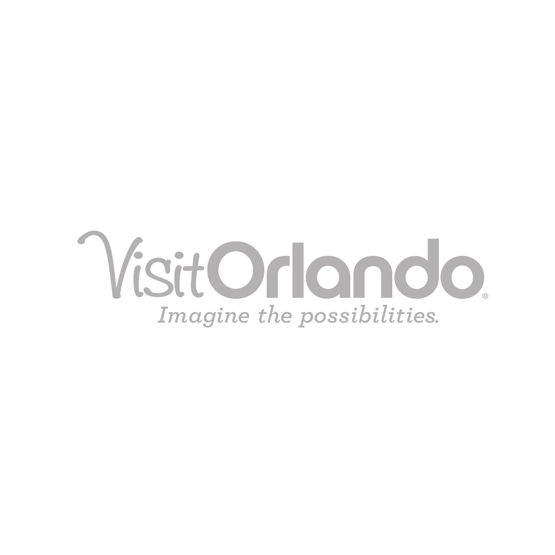A visit orlando logo on a white background.