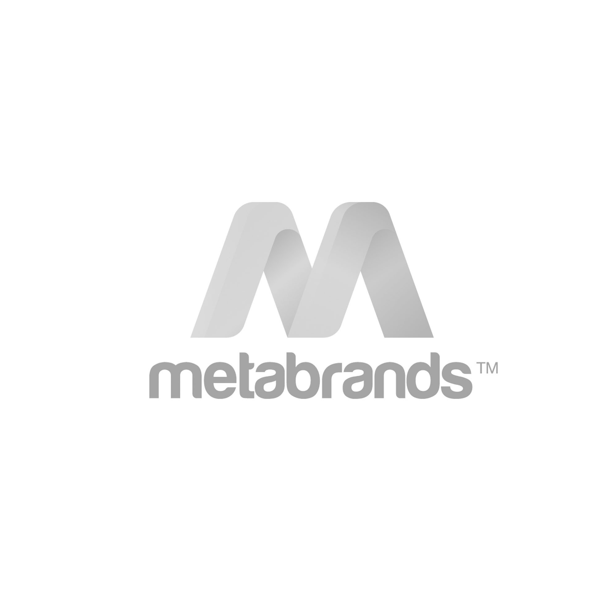 A black and white logo for metabrands on a white background.