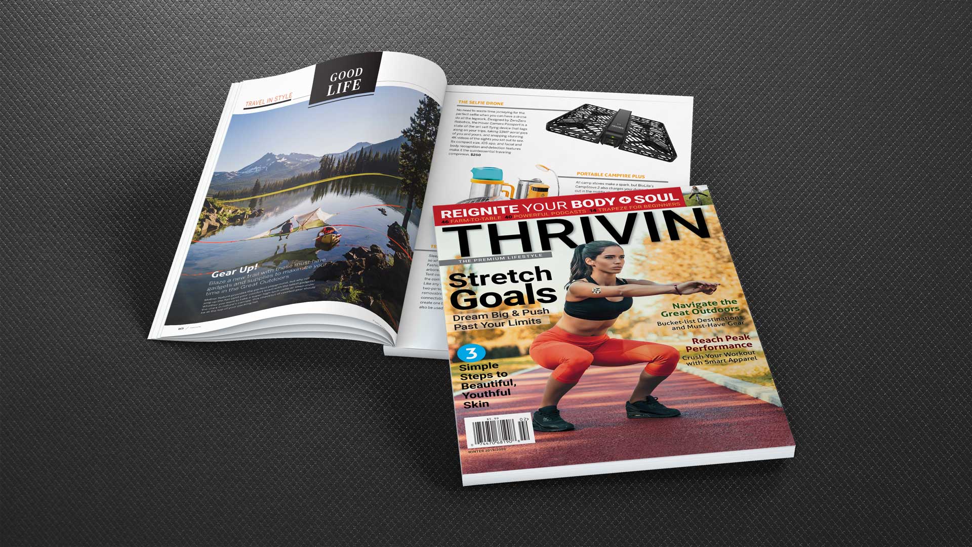 thrivin magazine created by rufhaus designs