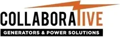 Logo for Collaborative Generators & Power Solutions with black text and an orange lightning bolt icon above.