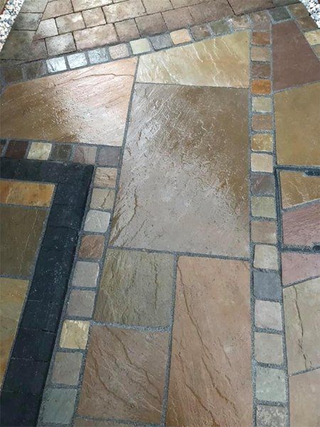 unique stone paving