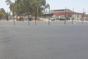 large asphalt area