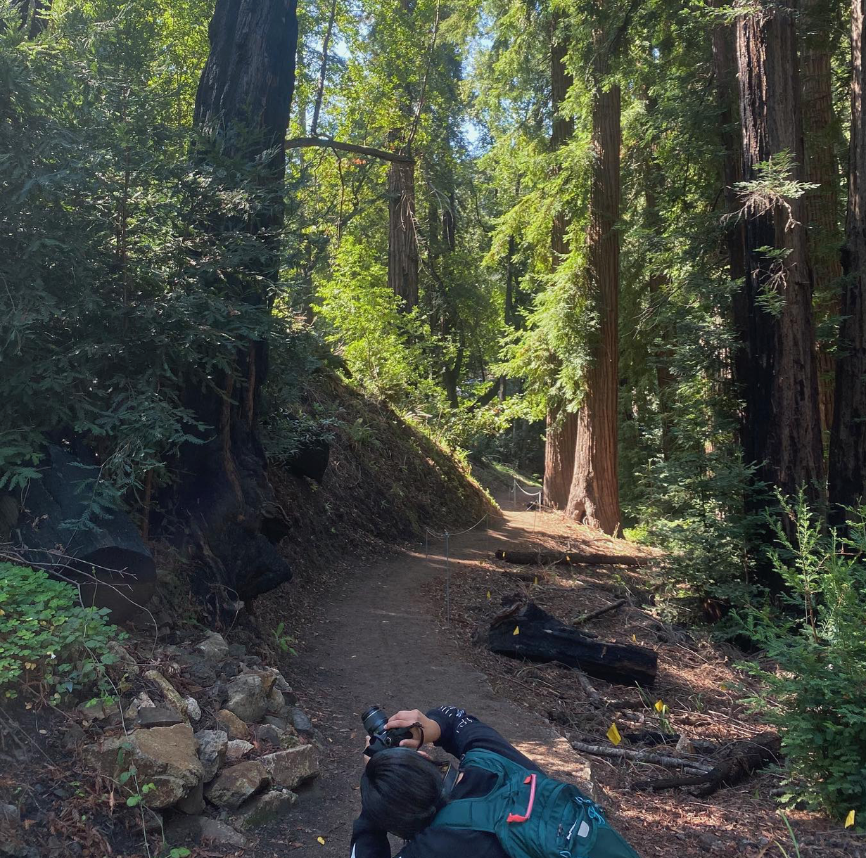 Image of Pamela Santaolaya capturing nature. 