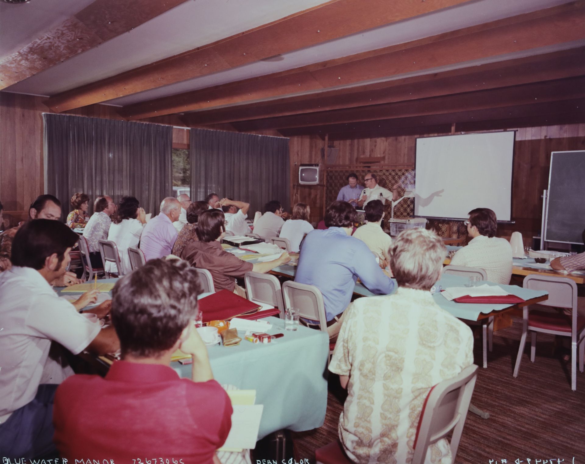 A group of people at a meeting at BWM