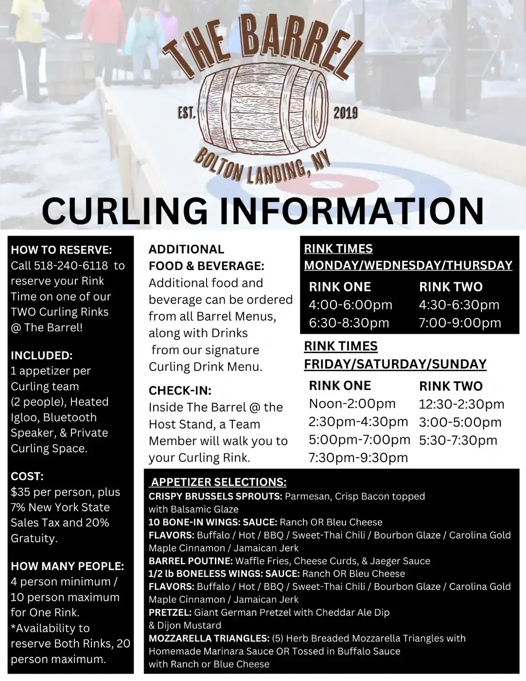 The Barrel Curling Information
