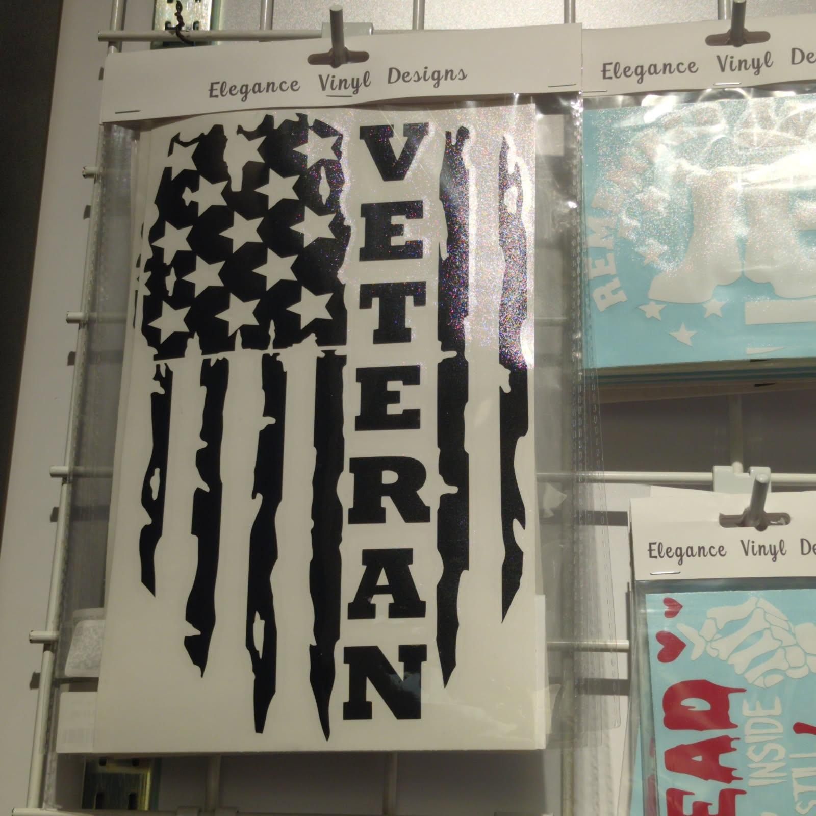 American flag vinyl decal with 