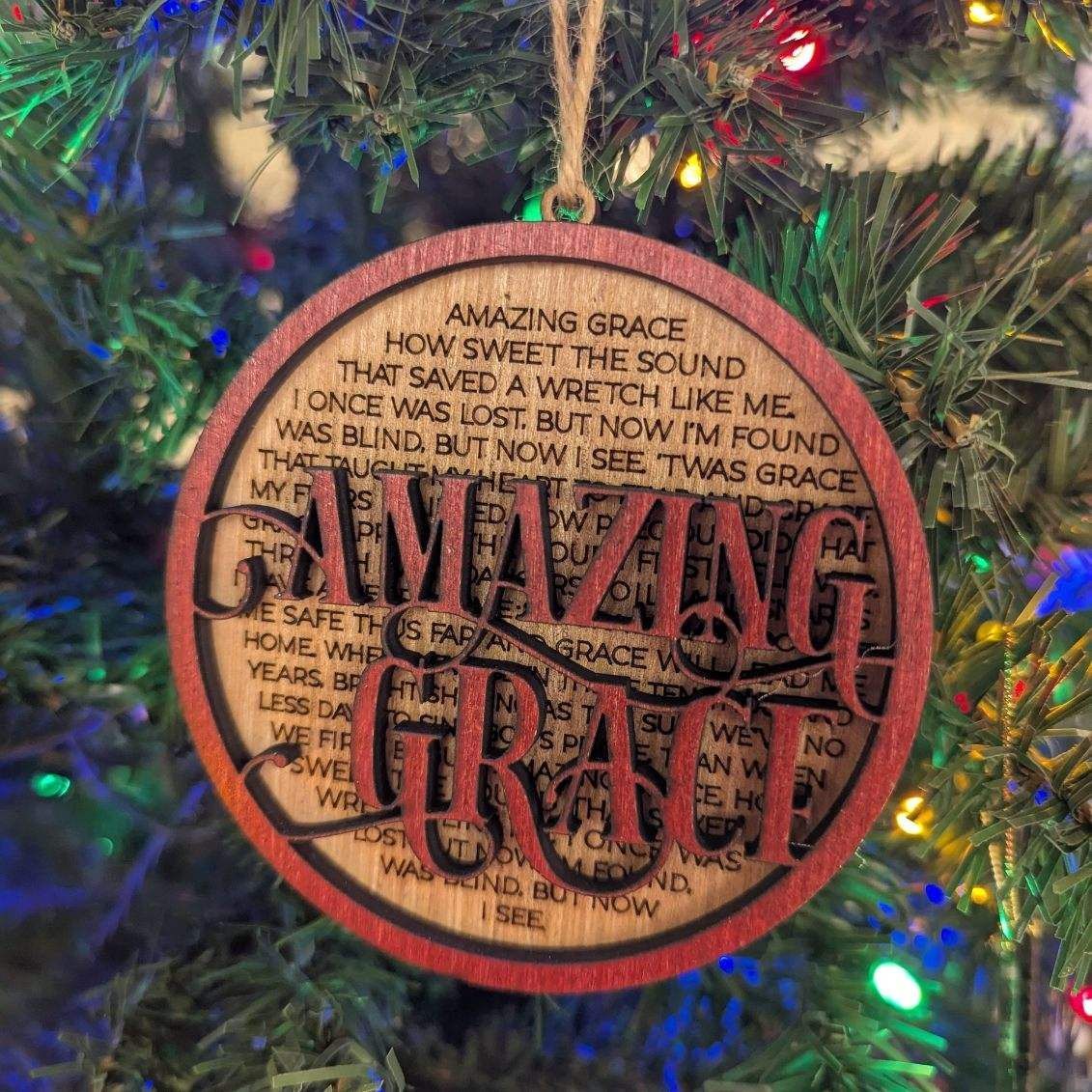 Wooden Christmas ornament with 