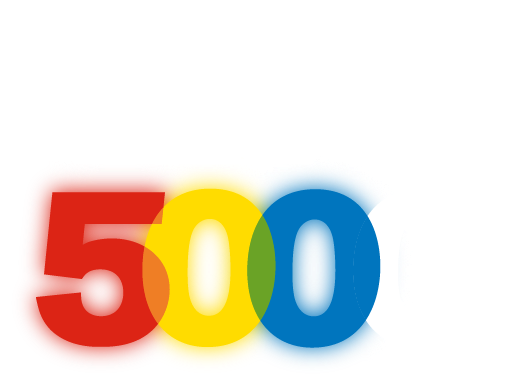 500 logo in red, yellow, and blue overlapping colors with a white background.