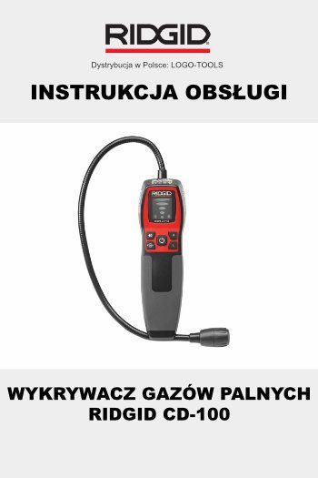 INSTRUKCJA OBSŁUGI  ⇣ Wykrywacz gazów palnych Ridgid CD-100