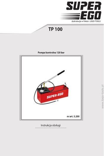SEGO pompa TP100 instrukcja obsługi