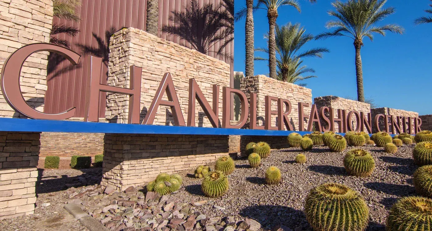 Chandler Fashion Center sign in Chandler, Arizona