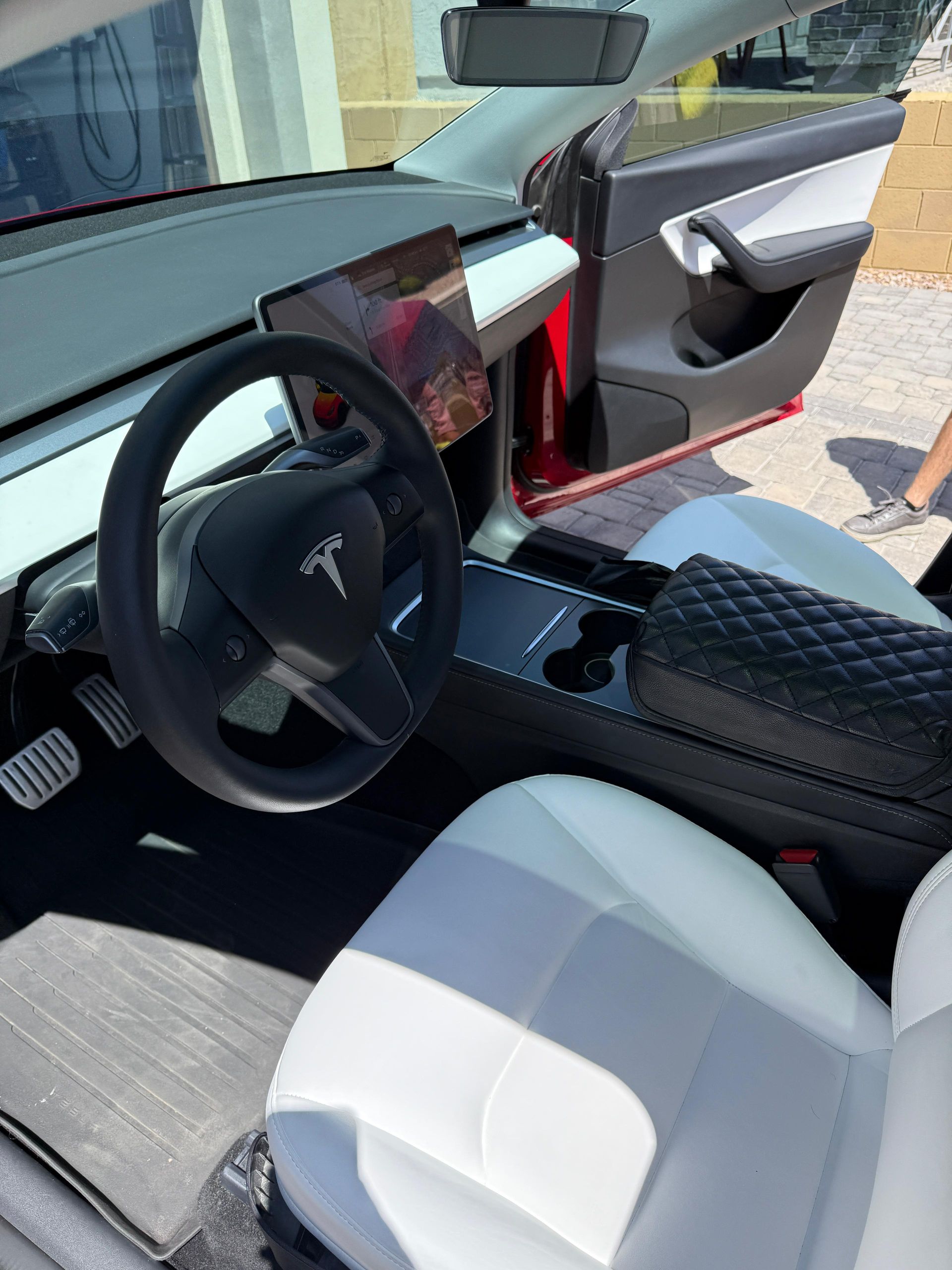 Tesla interior cleaned by South Mountain Auto Detail mobile detailing team in Phoenix