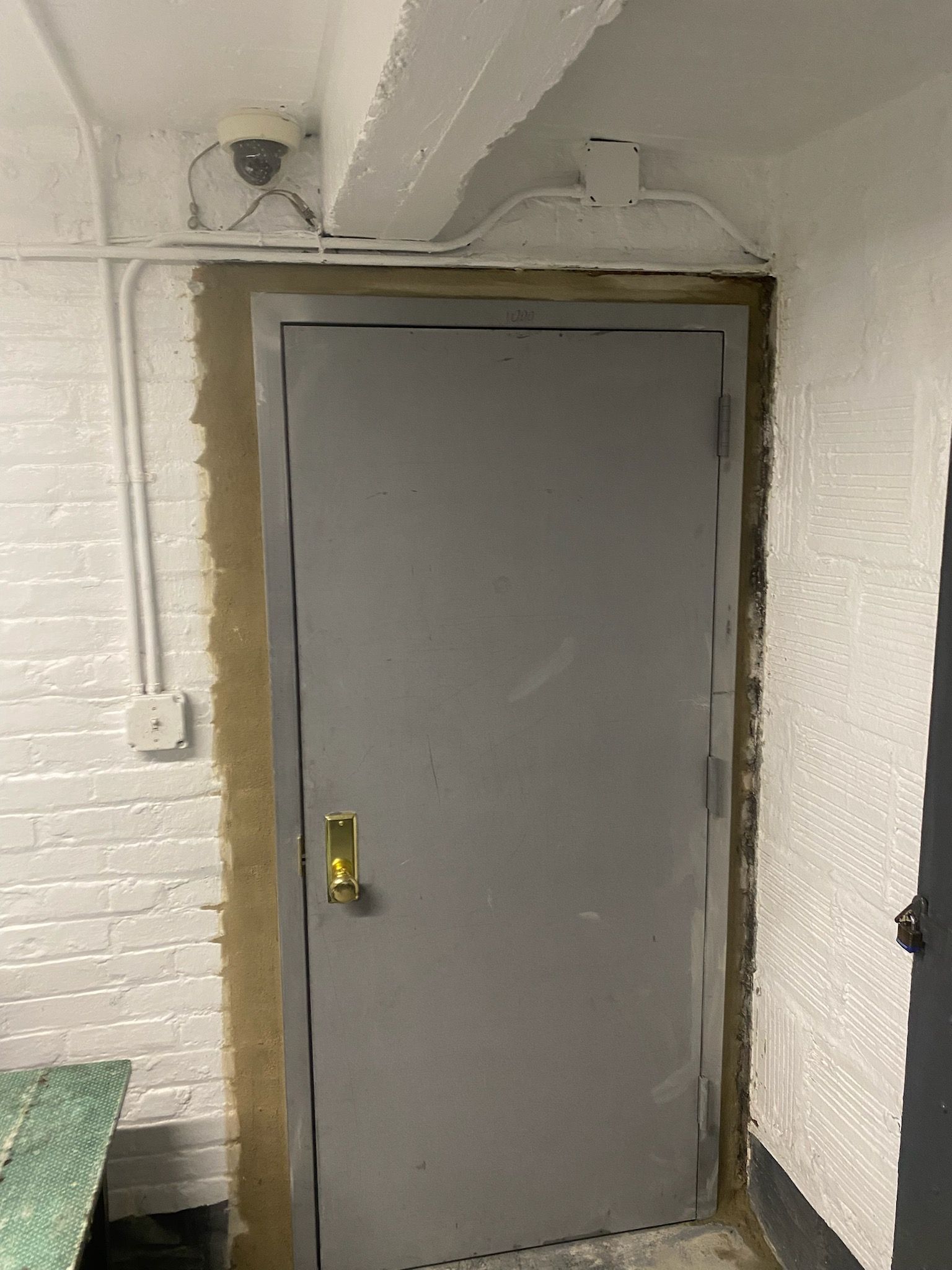 New metal fire rated door installed at an apartment building in Long Island City, Queens 