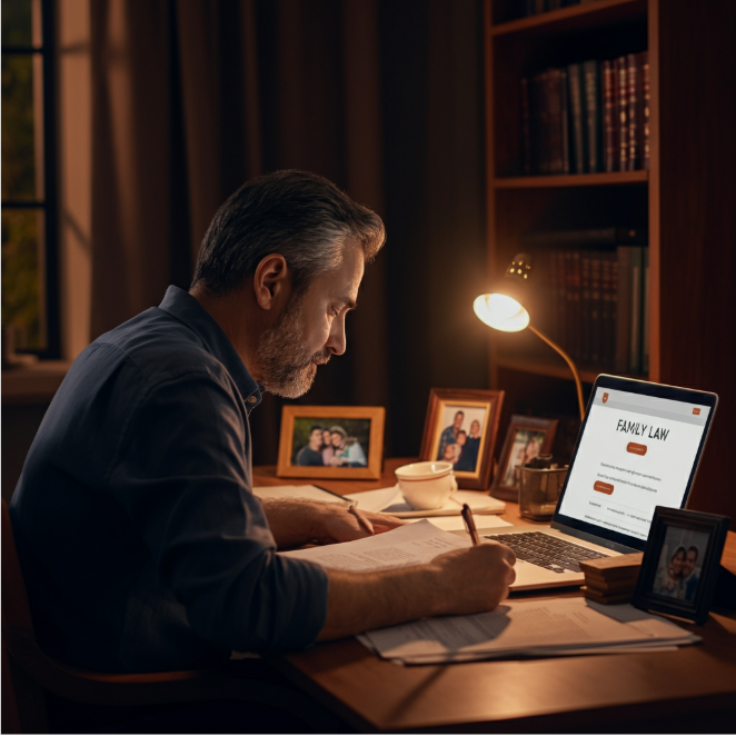 Person, die ein Smartphone mit Social-Media-Symbolen darüber verwendet. Im Hintergrund ist der Laptop geöffnet.